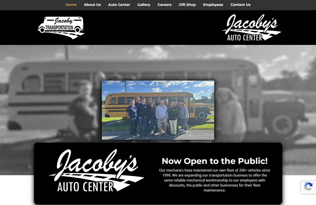 Screenshot of JacobyTransportation.com