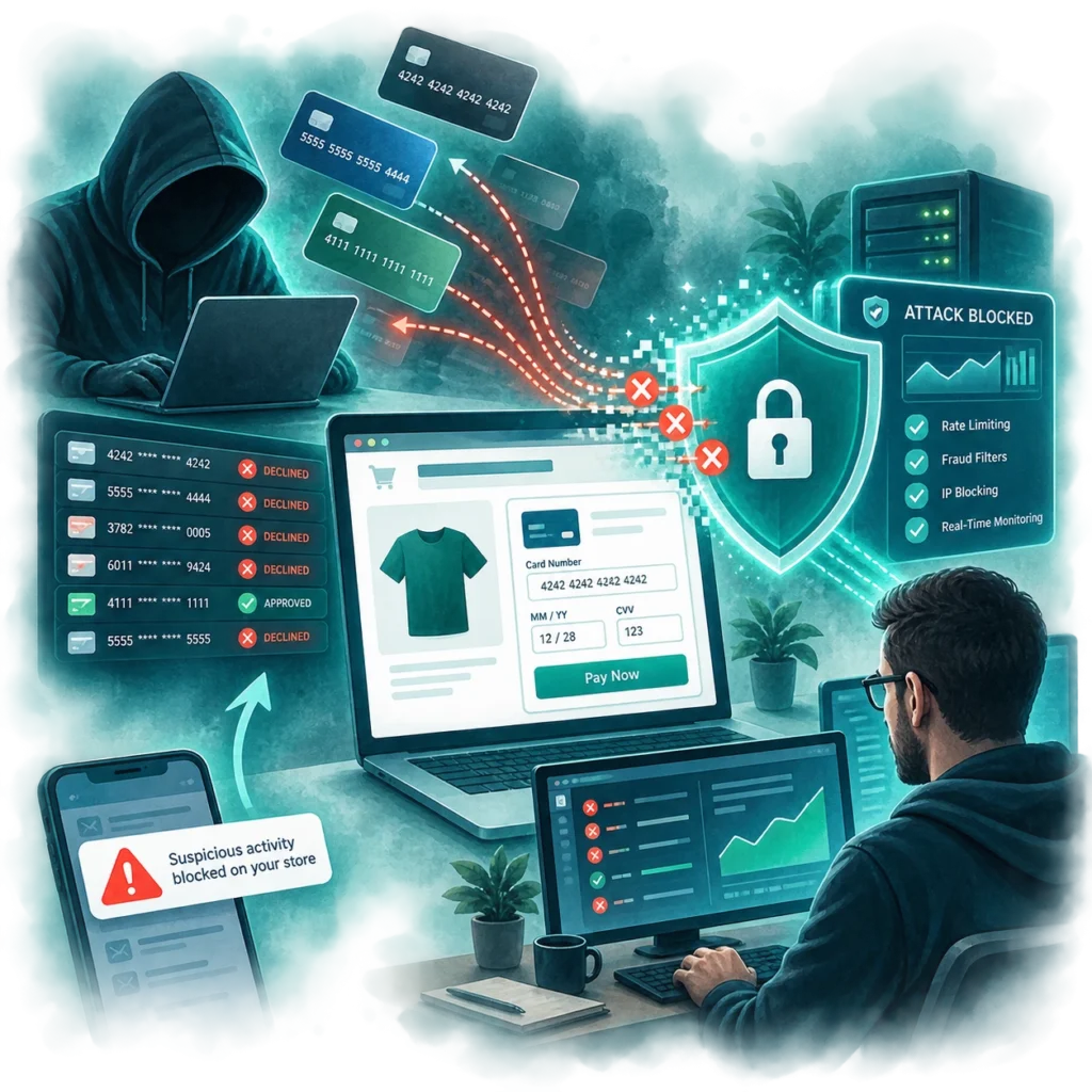 Credit Card Testing Attacks When Criminals Use Your Online Store to Test Stolen Cards Featured Image