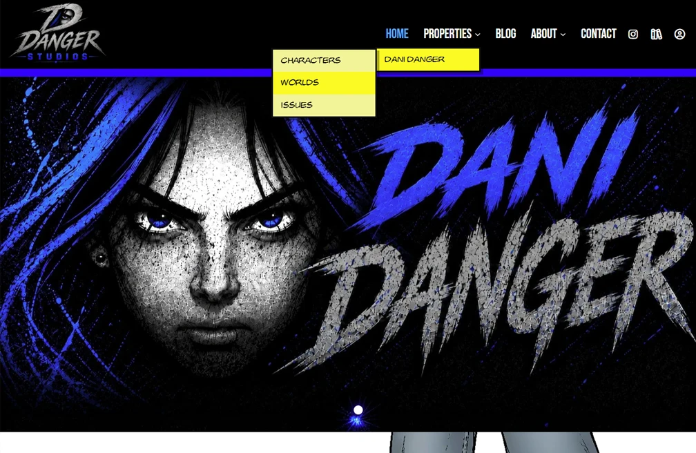 Danger Studios website project by MAjor Designs